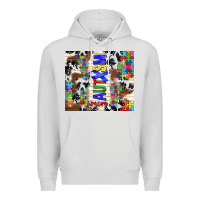 Dove Grey autism mom puzzle ribbon Premium Hoodie - TumblerDesignByShophia