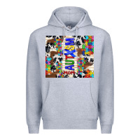 Heather Grey autism mom puzzle ribbon Premium Hoodie - TumblerDesignByShophia