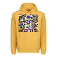 Mustard autism mom puzzle ribbon Premium Hoodie - TumblerDesignByShophia