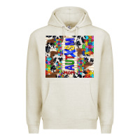 Oatmeal Heather autism mom puzzle ribbon Premium Hoodie - TumblerDesignByShophia