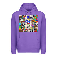 Purple autism mom puzzle ribbon Premium Hoodie - TumblerDesignByShophia