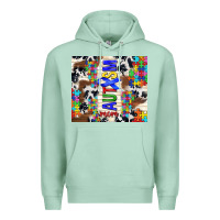Seafoam autism mom puzzle ribbon Premium Hoodie - TumblerDesignByShophia
