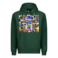 Sports Green autism mom puzzle ribbon Premium Hoodie - TumblerDesignByShophia