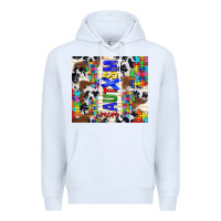 White autism mom puzzle ribbon Premium Hoodie - TumblerDesignByShophia
