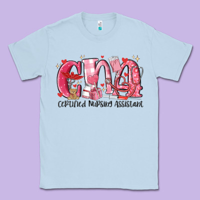 Cna Certified Valentine Nursing Assistant Valentin Classic Tee Designed By Maliassmallbusiness