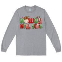 Heather Grey howdy new year Long Sleeve Tee - MaliasSmallBusiness