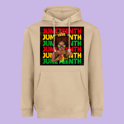 Juneteenth Cute Kid Heavyweight Hoodie Designed By Tumblerdesignbyshophia