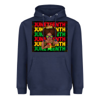 Navy juneteenth cute kid Heavyweight Hoodie - TumblerDesignByShophia