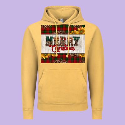 Merry Christmas Sunflowers Vintage Hoodie Designed By Jasminsmagicworld