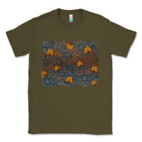 Army Green tooled leather fall background Classic Tee - RanaPortraitStore