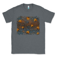 Charcoal Heather tooled leather fall background Classic Tee - RanaPortraitStore