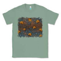 Sage tooled leather fall background Classic Tee - RanaPortraitStore