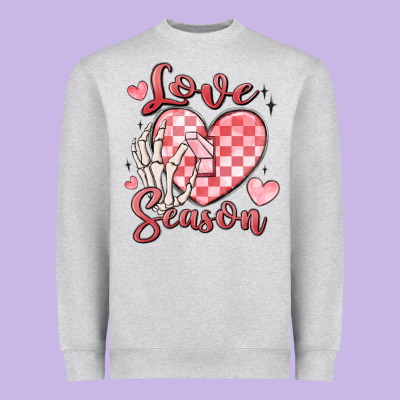 Love Season Heavyweight Sweatshirt Designed By Maliassmallbusiness