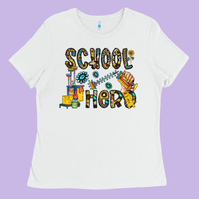 School Hero Ladies Tee Designed By Cowhidedigitalart