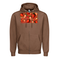 Chestnut Strawberry Background Zipper Hoodie - Bettercallsaul