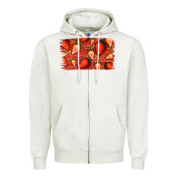 Oatmeal Heather Strawberry Background Zipper Hoodie - Bettercallsaul