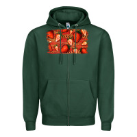 Sports Green Strawberry Background Zipper Hoodie - Bettercallsaul