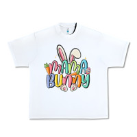 White mama bunny Urban Heavy Tee - MaliasSmallBusiness