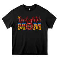Black firefighter mom Heavy Core Tee - HRA Design Shop