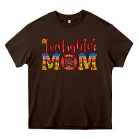 Chocolate Brown firefighter mom Heavy Core Tee - HRA Design Shop