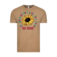 Vintage Coffee in a world where you can be anything be kind Vintage Tee - MaliasSmallBusiness