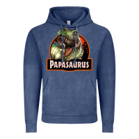 Vintage Denim Western Papasaurus Papa Dinosaur Vintage Hoodie - LillyAllenDesigns