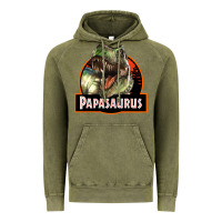 Vintage Olive Western Papasaurus Papa Dinosaur Vintage Hoodie - LillyAllenDesigns