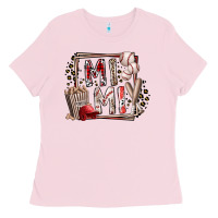 Bubblegum Pink mimi baseball Ladies Tee - RacoonDesign