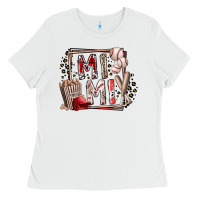 White mimi baseball Ladies Tee - RacoonDesign