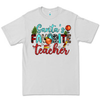 Dove Grey santa s favorite teacher Premium Tee - JahusDesignShop