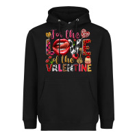 Black For the love of the Valentine Heavyweight Hoodie - HowdyJamesFarm