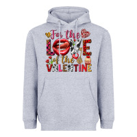 Heather Grey For the love of the Valentine Heavyweight Hoodie - HowdyJamesFarm