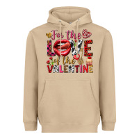 Mushroom For the love of the Valentine Heavyweight Hoodie - HowdyJamesFarm