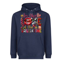 Navy For the love of the Valentine Heavyweight Hoodie - HowdyJamesFarm
