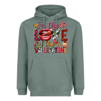 Sage For the love of the Valentine Heavyweight Hoodie - HowdyJamesFarm