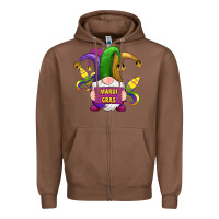 Chestnut mardi gras gnomes fleur de lis Zipper Hoodie - RanaPortraitStore