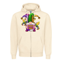 Sandshell mardi gras gnomes fleur de lis Zipper Hoodie - RanaPortraitStore