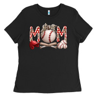 Black mom baseball Ladies Tee - RacoonDesign