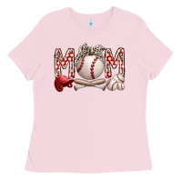 Bubblegum Pink mom baseball Ladies Tee - RacoonDesign