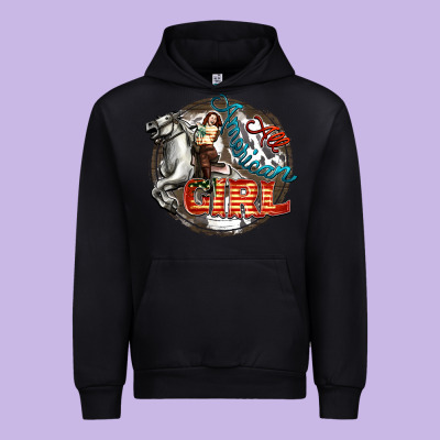 All American Girl Urban Hoodie Designed By Fadigitalartstudio
