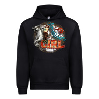 Black All American Girl Urban Hoodie - FaDigitalArtStudio