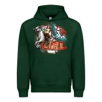 Forest Green All American Girl Urban Hoodie - FaDigitalArtStudio