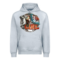 Heather Grey All American Girl Urban Hoodie - FaDigitalArtStudio