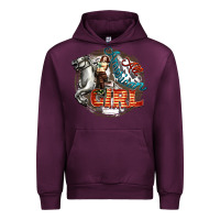 Mauve Wine All American Girl Urban Hoodie - FaDigitalArtStudio