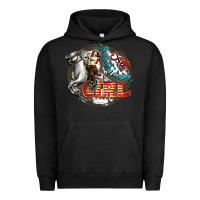 Pigment Black All American Girl Urban Hoodie - FaDigitalArtStudio