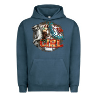 Pigment Midnight Navy All American Girl Urban Hoodie - FaDigitalArtStudio