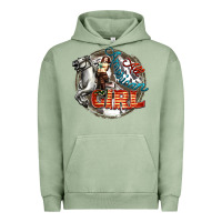 Pigment Oil Green All American Girl Urban Hoodie - FaDigitalArtStudio