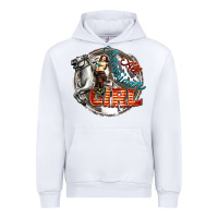 White All American Girl Urban Hoodie - FaDigitalArtStudio