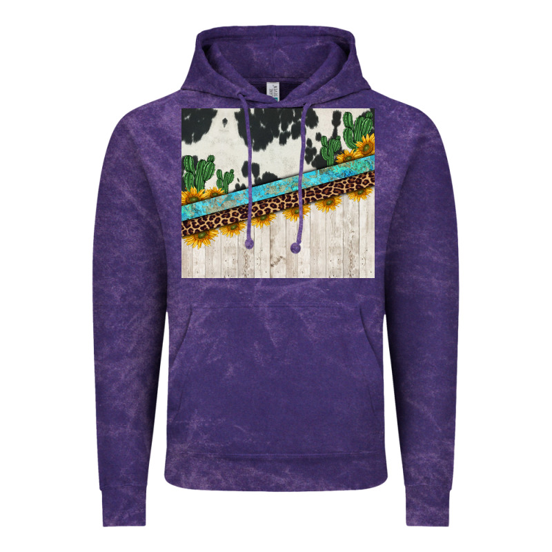 Cowhide Sunflowers Cactus Vintage Hoodie by Jasminsmagicworld | Teevron