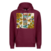 Burgundy auntie with lightning bolt Premium Hoodie - TumblerDesignByShophia